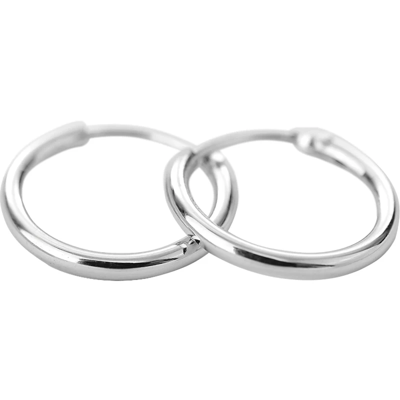 

E0420 Wholesale free Sterling silver earrings , Factory price 925 stamped fashion jewelry Smooth Round Earrings E040/a