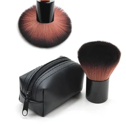 1Set Big Black Makeup Brushes Powder Cosmetic Brush Face Blush Contour Brush Kabuki Nail Brush Makeup Tools With Bag Sculpting