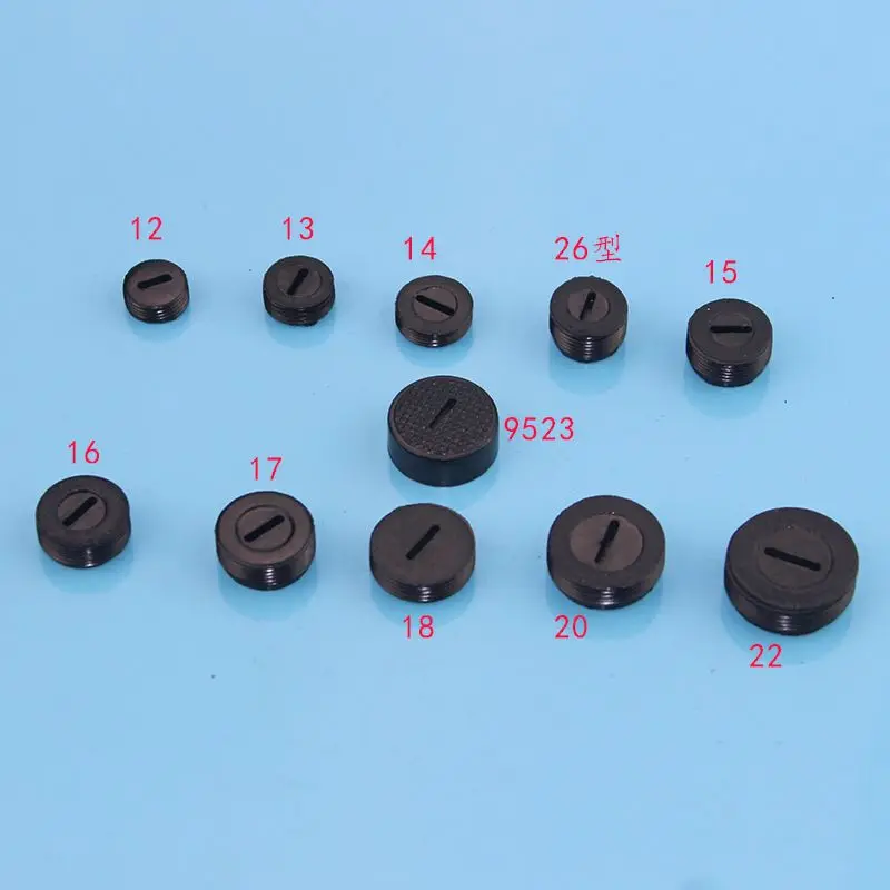 10 stücke Schwarz Kunststoff Schraube Carbon Pinsel Halter Caps Fall Dia. 12mm/13mm/14mm/15mm/16mm/17mm/18mm/20mm/22mm