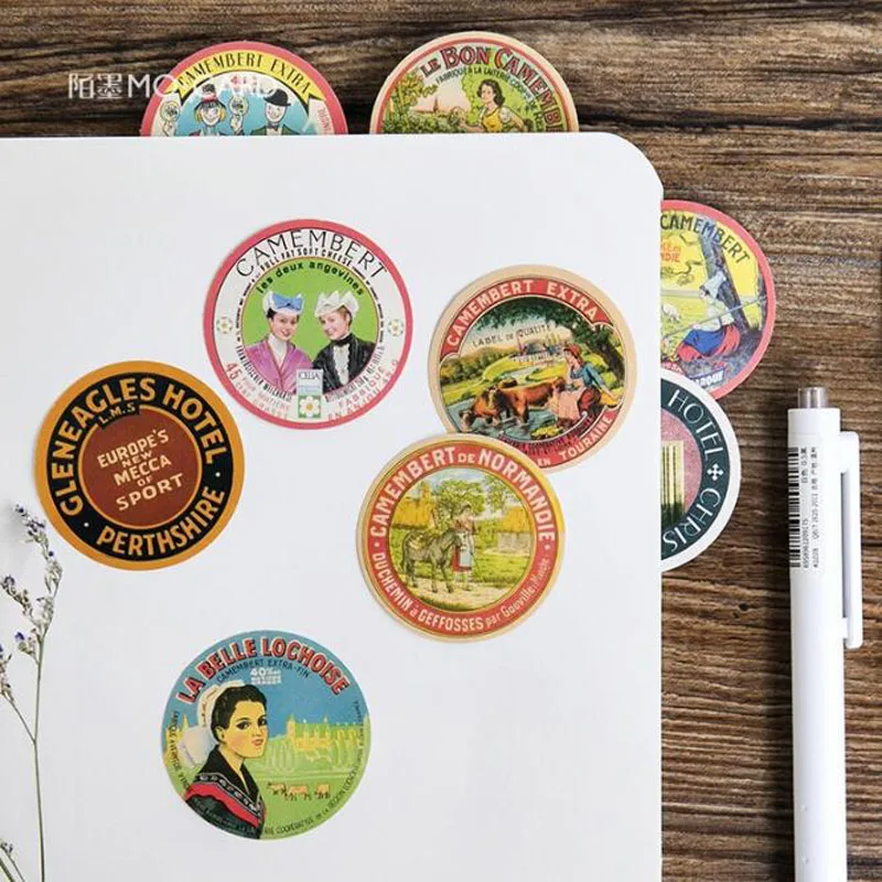 

Cute Stickers Vintage Collection Sticker Stationery Albums Items Decor DIY Scrapbooking Diary Stamp Stick Office School Supplies