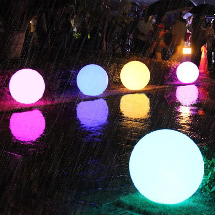 Christmas Outdoor LED Garden Ball Lights Remote Control Floor Lawn Lamp Swimming Pool Wedding Party Holiday Home Decoration