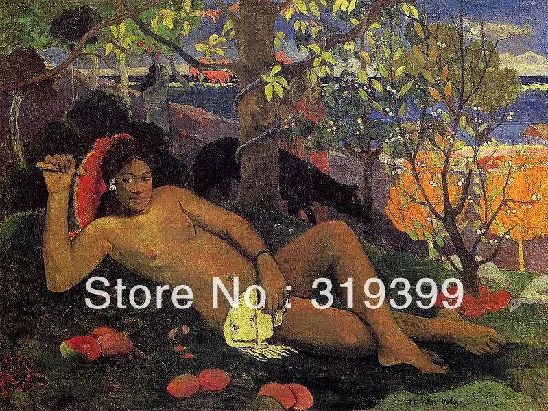 

100% handmade oil Painting Reproduction on Linen canvas,The King's Wife by paul gauguin,Free DHL Shipping,Nude oil paintings