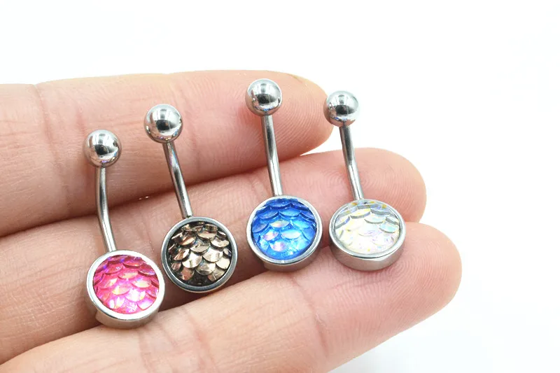 50pcs Glitter Navel Belly Button Rings Sexy Woman Belly Piercing Barbell Surgical Steel Navel Piercing Girls Body Jewelry New