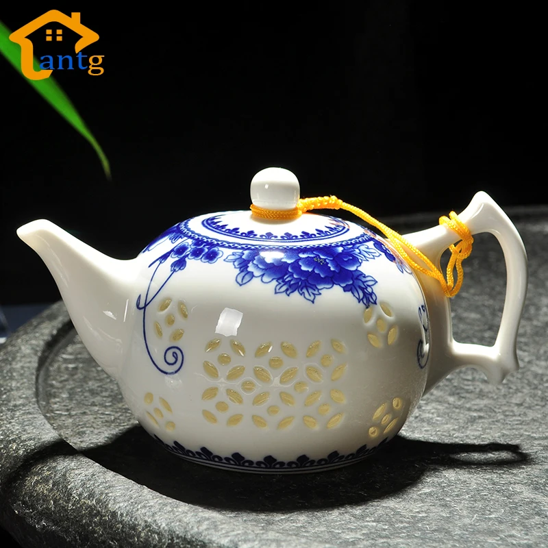 New Arrival Ultra-Thin Exquisite Teapot Blue and White Porcelain tureen fair cup of tea Kettle,Black Tea Ware High Quality