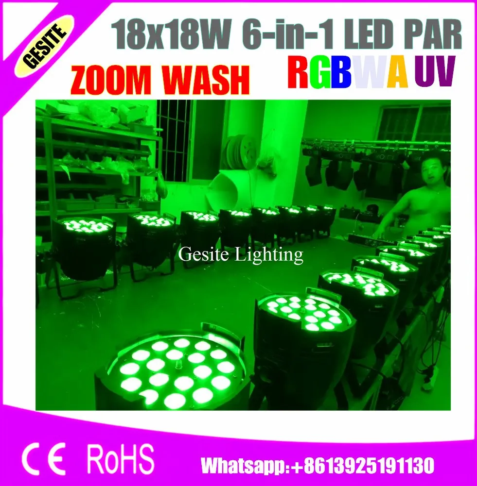 새로운 18x18W RGBWA UV 6IN1 Led 줌 파 라이트 DMX 7/11 채널 대만 Tianxin Leds CE ROHS 실내 4 Led 디지털 디스플레이, 무드등 RGBWA