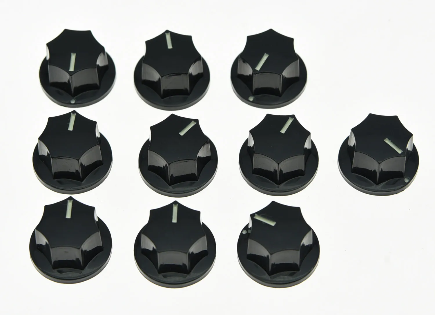 KAISH 10pcs Metric Spec JB Large Knobs Jaguar Mustang Style Guitar Knob Black