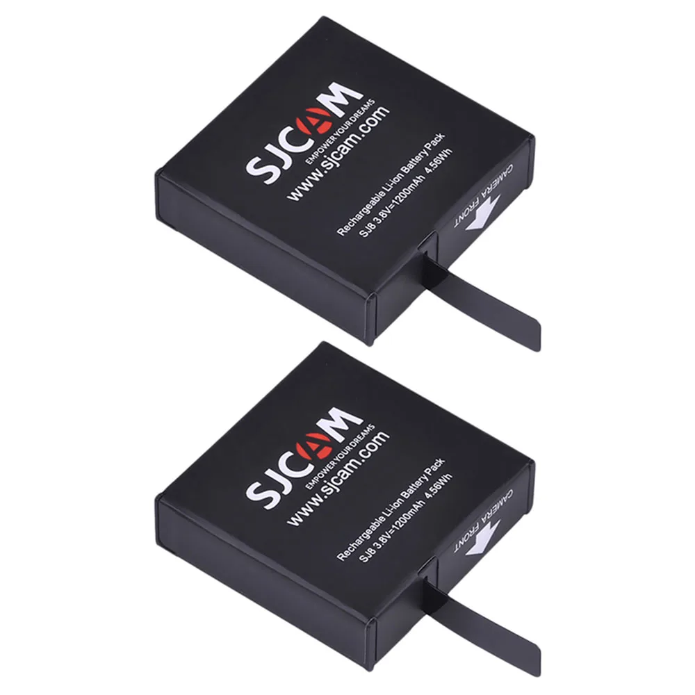 2Pcs Original SJCAM SJ8 Battery 1200mAh Rechargeable Li-ion Battery + LED 3Slots USB Charger for SJCAM SJ8 Action Camera