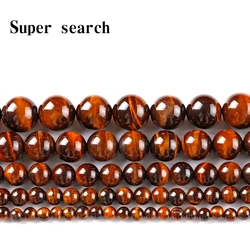 Natural Stone Beads Tiger Eye Round Loose Beads 4 6 8 10 12 14 16 18MM Fit DIY Bracelet Necklace Fashion Jewelry Making