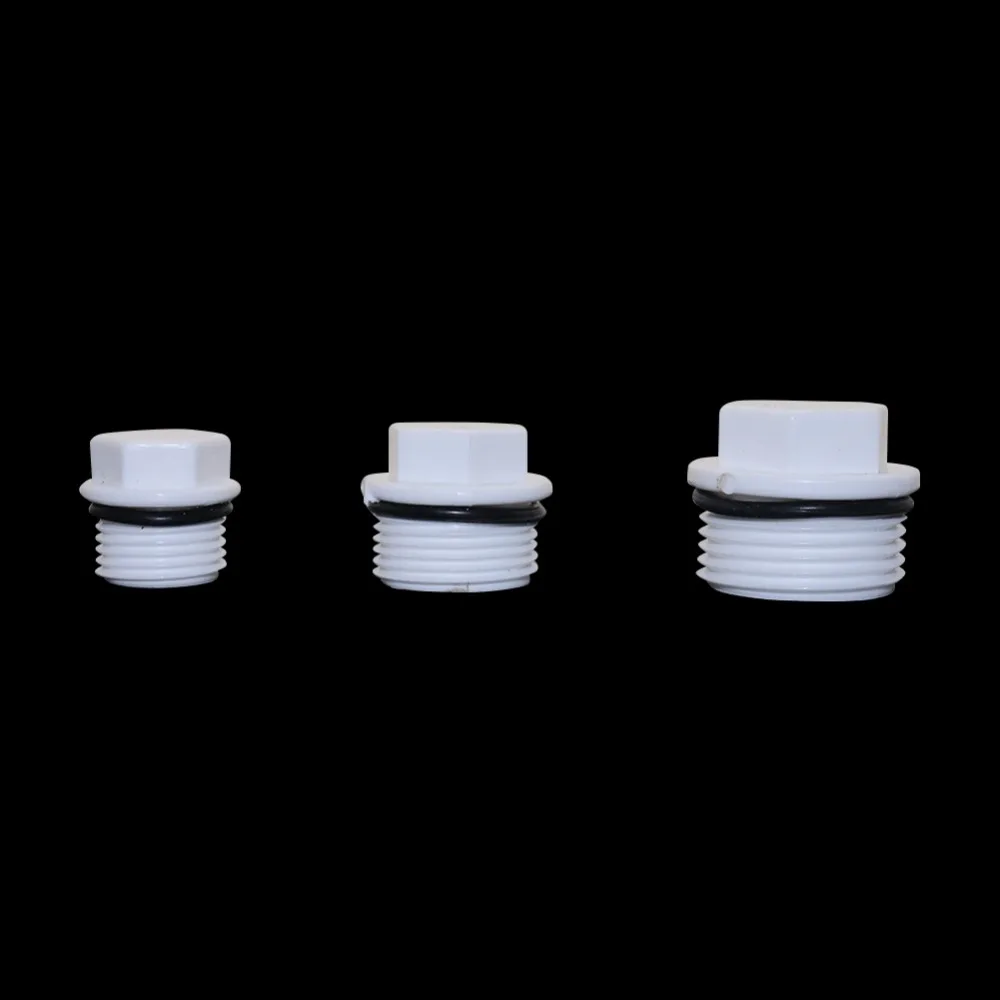 5pcs 1/2'',3/4'',1'' Male External thread end plugs PVC Tube waterstop caps Hole Seal Stoppers garden Irrigation Pipe Fittings