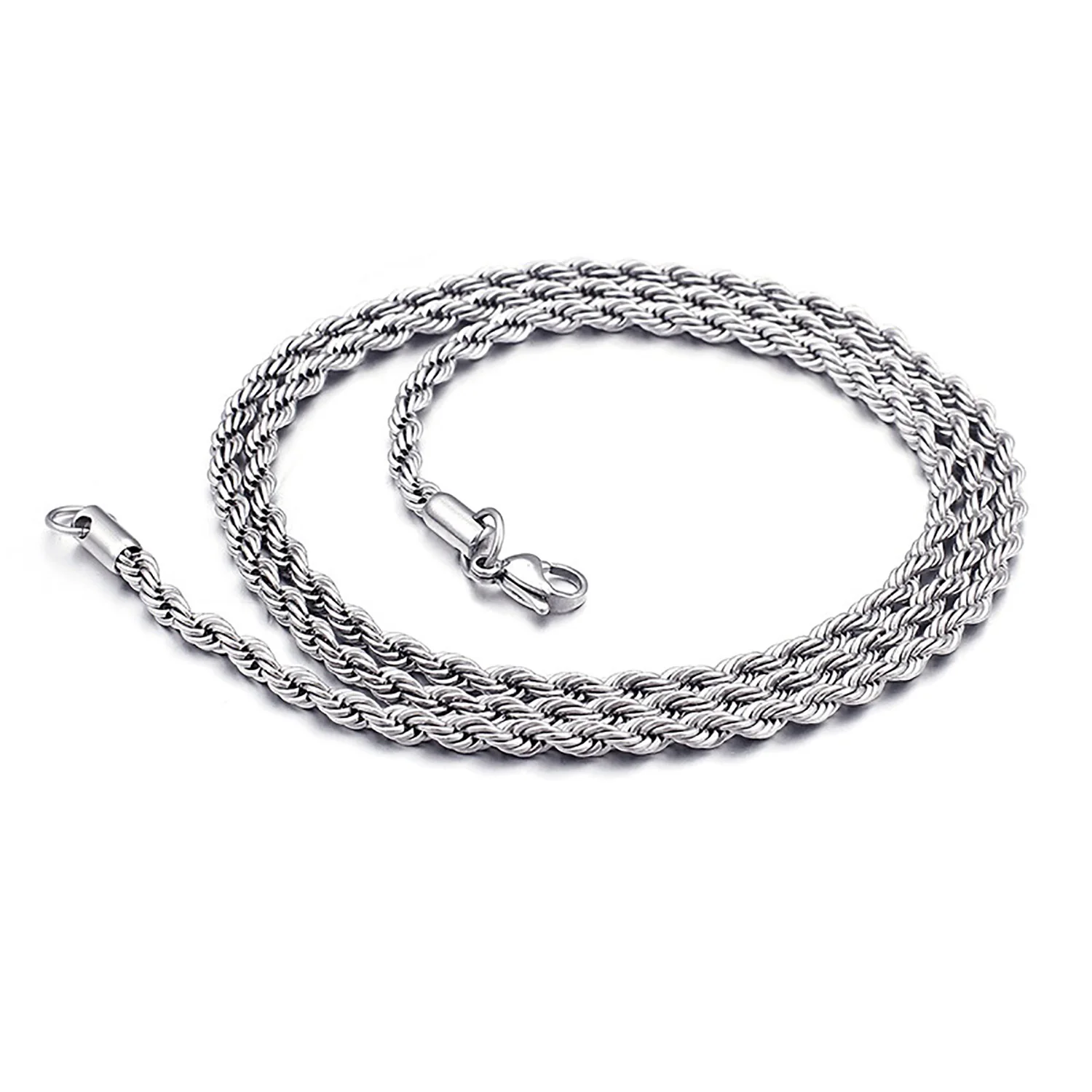 Mesinya 10pcs 30inch 316L Stainless Steel Domineering Retro Chain Link Necklace For Men