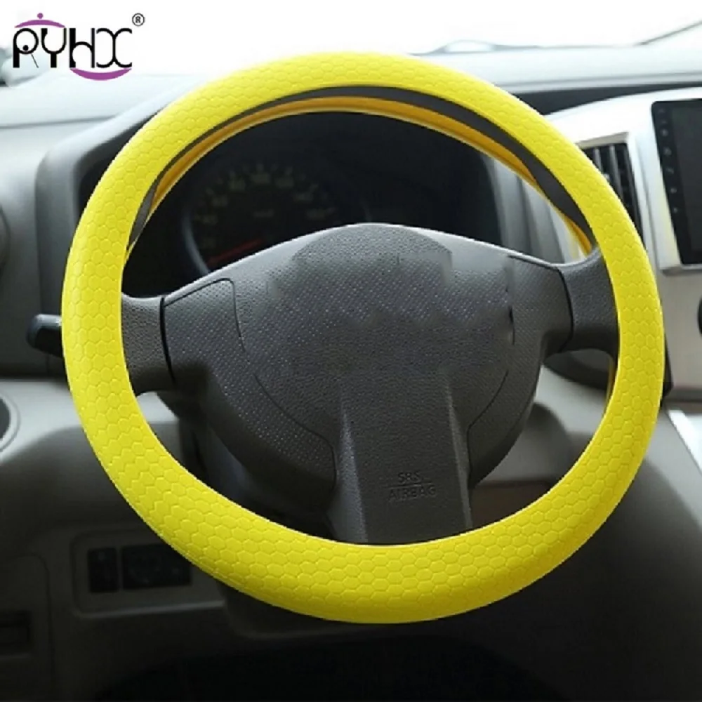 12 Colors For All Car Auto Silicone Steering Wheel Glove Cover Soft Auto Steering Covers Accessories Universal