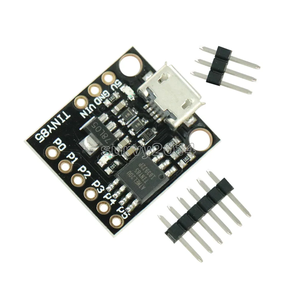 ATtiny ATtiny85 Digispark Kickstarter Micro USB Development Board Module For Arduino IIC I2C TWI SPI Low Power Microcontroller