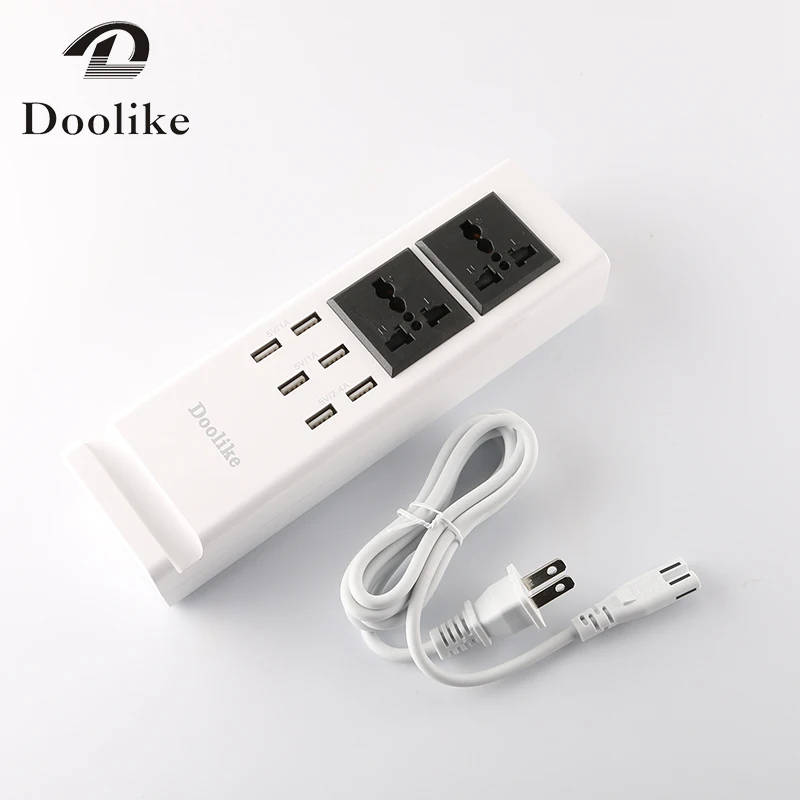 6 USB Port Charger Quick Charger  Mulit USB Phone Charger White EU US UK Plug Home Charger Doolike for Iphone Samsung Htc