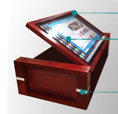 white black oem full hd touchscreen interactive coffee table / smart touch table / restaurant menu touch table