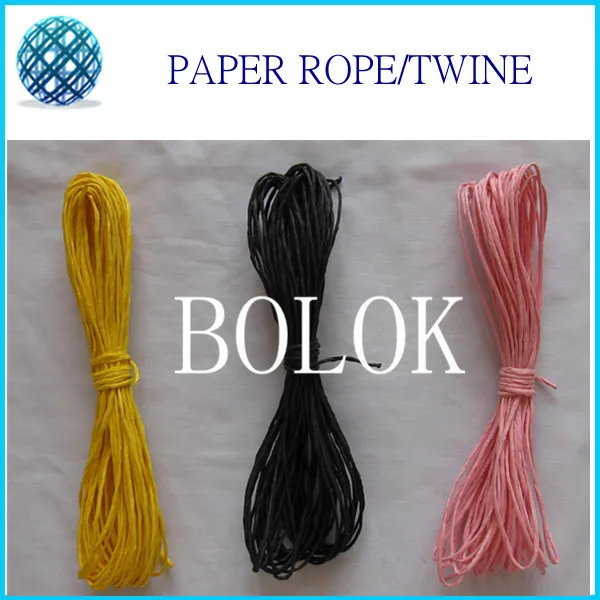 Craft paper rope 100pcs/lot 10yards/bundle, decorative paper rope,color paper twine for gift packing