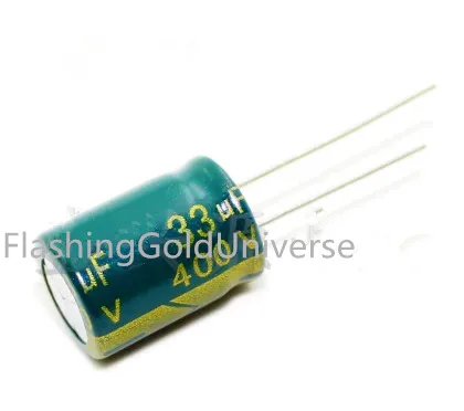 200pcs  100% NEW 400V 33UF 33UF 400V  Electrolytic Capacitor 13*20 13*18 best quality New origina