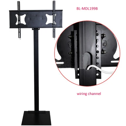 MDL199B 32-70 inch LCD LED Plasma Monitor TV Mount Floor Stand Tilt Swivel AD Display Wire Management Height Ajustable