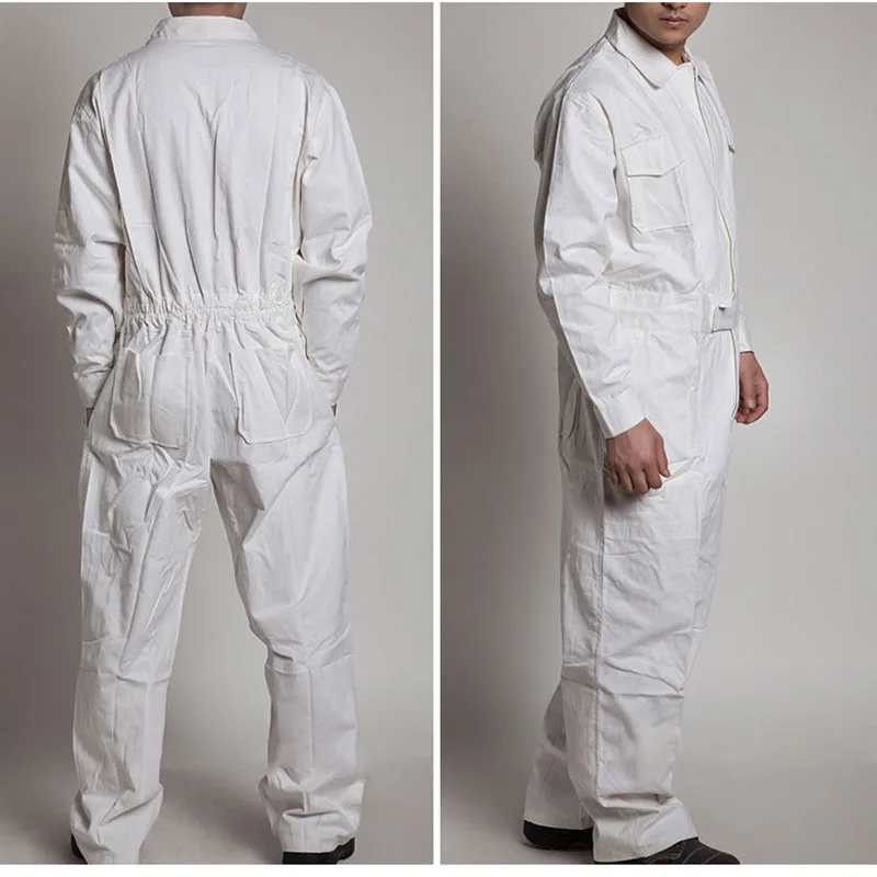 Men Work Overalls Long Sleeve Working Coveralls Comfortable Cotton Labor Uniforms Workwear Repairman Auto Repair Pls Size S-4XL