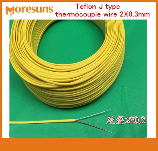 Free Ship 20M/lot J type temperature sensing cable/ thermocouple wire Compensation conductor J type 2*0.3mm thermocouple