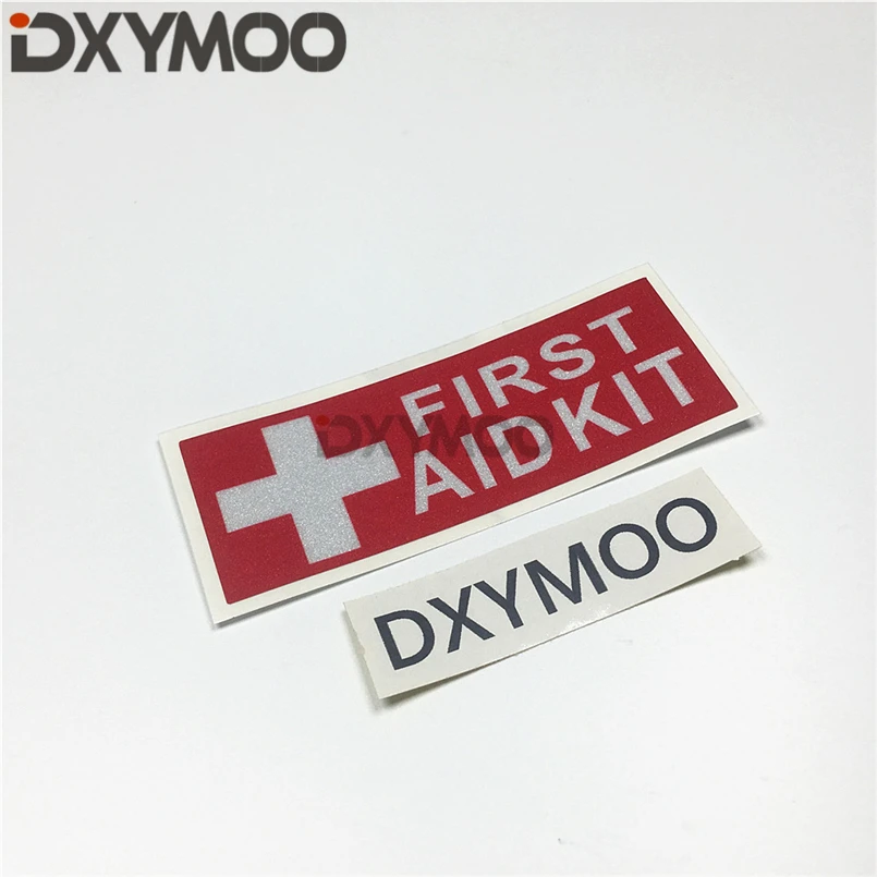 Warning Letters Car Stickers FIRST AID KIT Emergency Decorate DIY Bumpers 3M