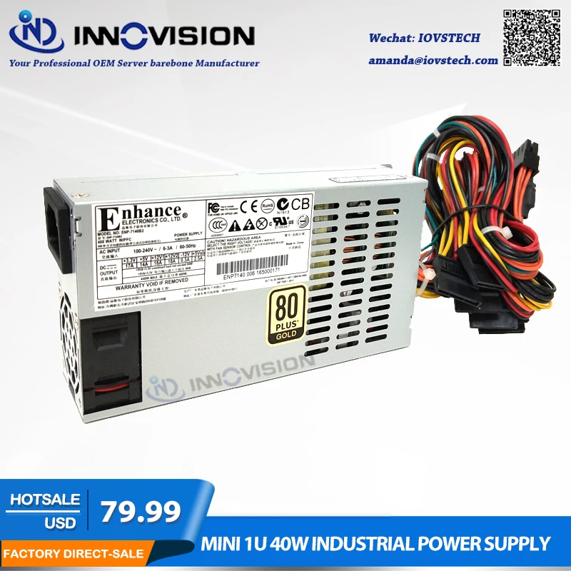 Imagem -02 - Fonte de Alimentação Industrial de Alta Eficiência 1u Flexível Psu com 400w Enp7140b2 80plus