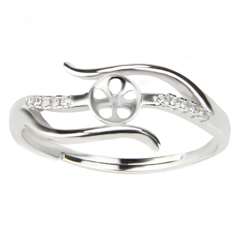 CLUCI 3pcs Silver 925 Adjustable Ring Zircon Women Rings 925 Sterling Silver Rose Gold Color Open Ring Women Jewelry SR2068SB