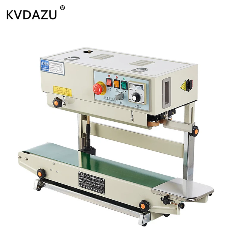 Vertical continuous sealing machine Food Bags automatic plastic film packet bag sealer Additional equipment printing date FR770V