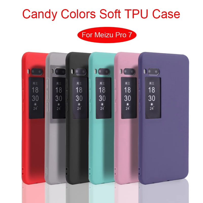 Meizu Pro 7 Case,ALIVO Candy Color Matte Soft TPU 360 Full Protection Anti-knock Fitted Case for meizu pro 7 soft Silicone Cover