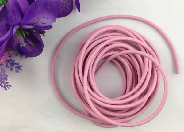 10 Meters of Pink Artificial Leather Cord 4mm #22670