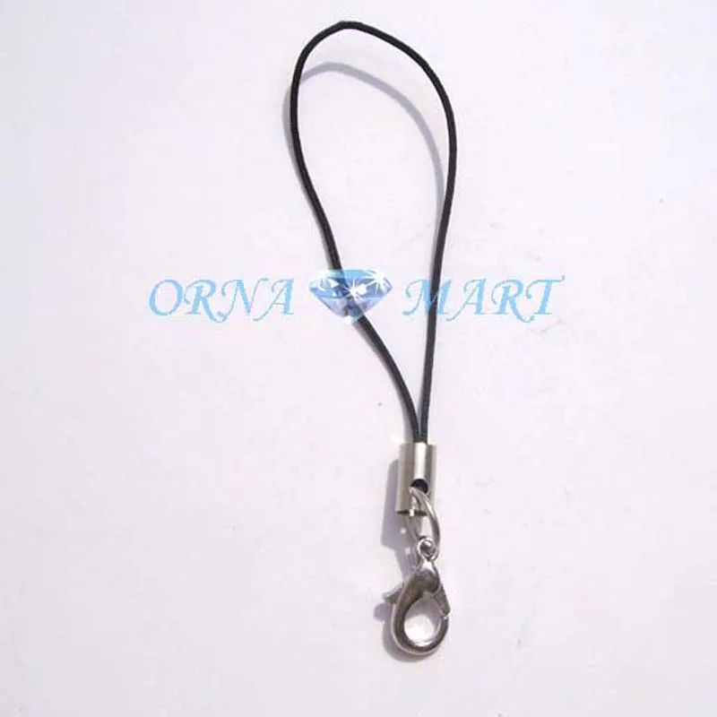 DIY Department Black Color Mobile Chain With Lobster Clasps Cell Phone/id holder/Keychain Lanyard Strap Acessories