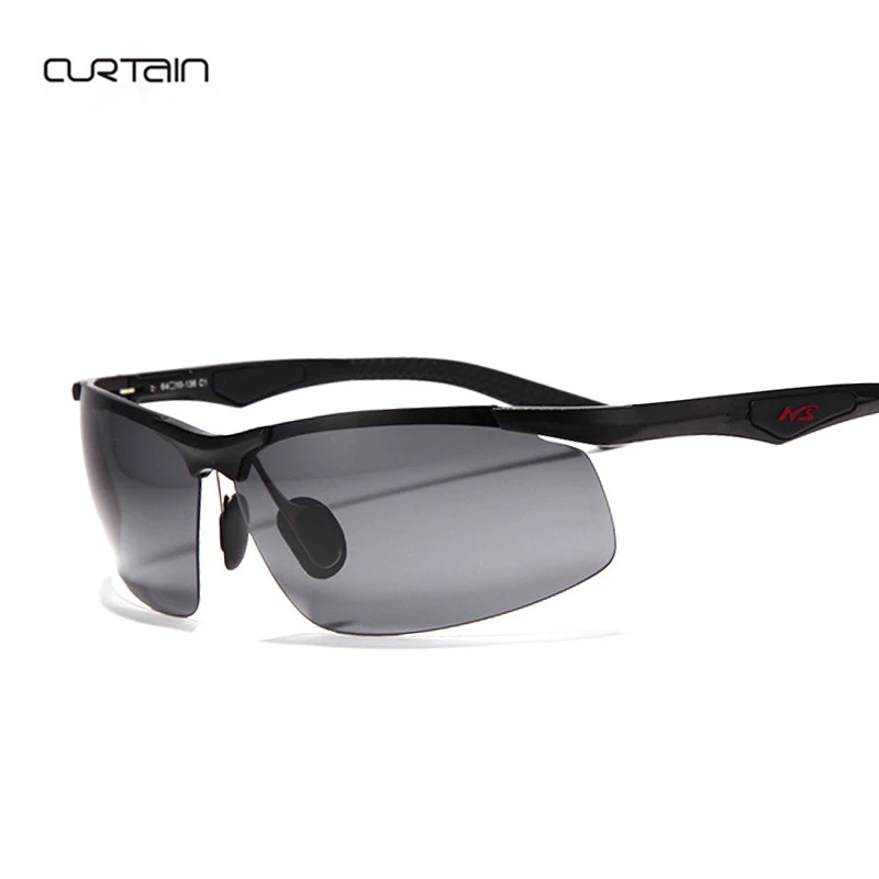 

Men's fashion anti-uv polarized sunglasses semi frame driving sports fishing mountaineering tourism glasses UV400 OEM