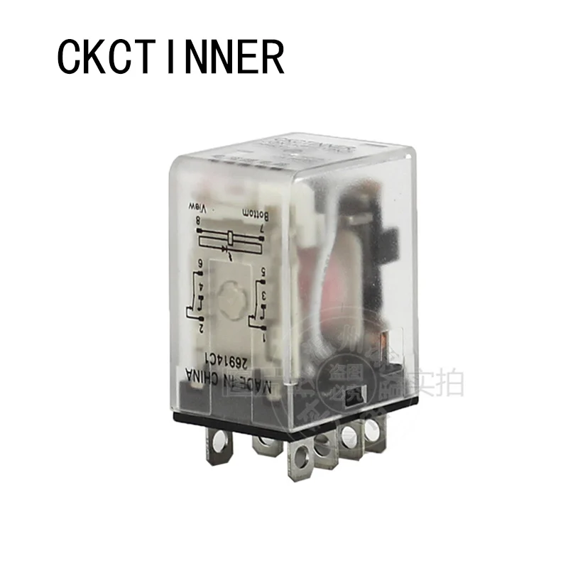 1pcs HH54P MY4NJ plug-in relay PYF14A DC12v 24v AC 110v 220v  5A silver contact 14pins 4PDT rele socket