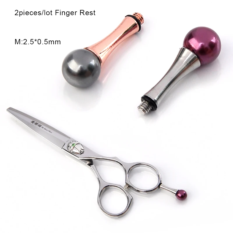 

2 pieces/lot Removable Finger Rest Scissors Tang Tail Nail Clavo De Cola Hairdresser Shear Scissor Parts M:2.5*0.5mm