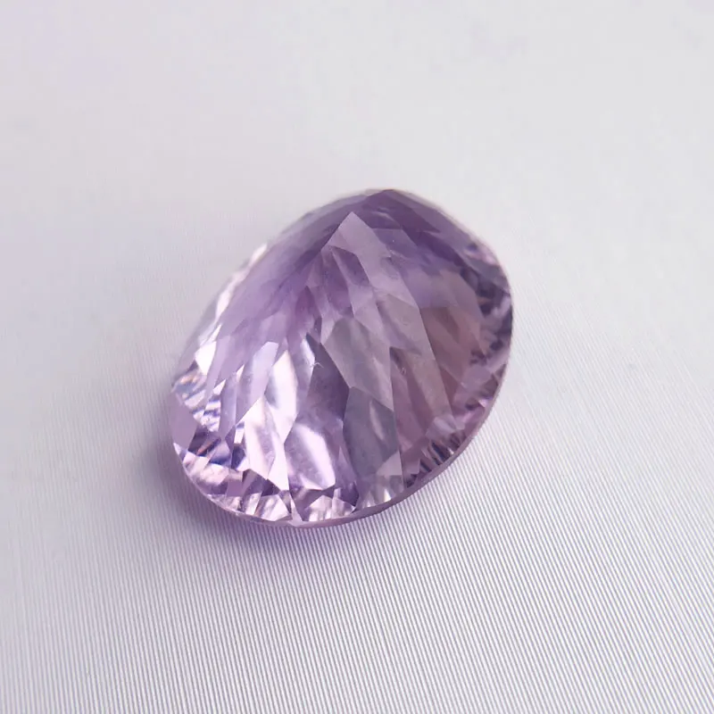 CSJ 100% natural amethyst oval concave cut loose gemstone concave cut for 925 silver or gold top fine jewelry mounting
