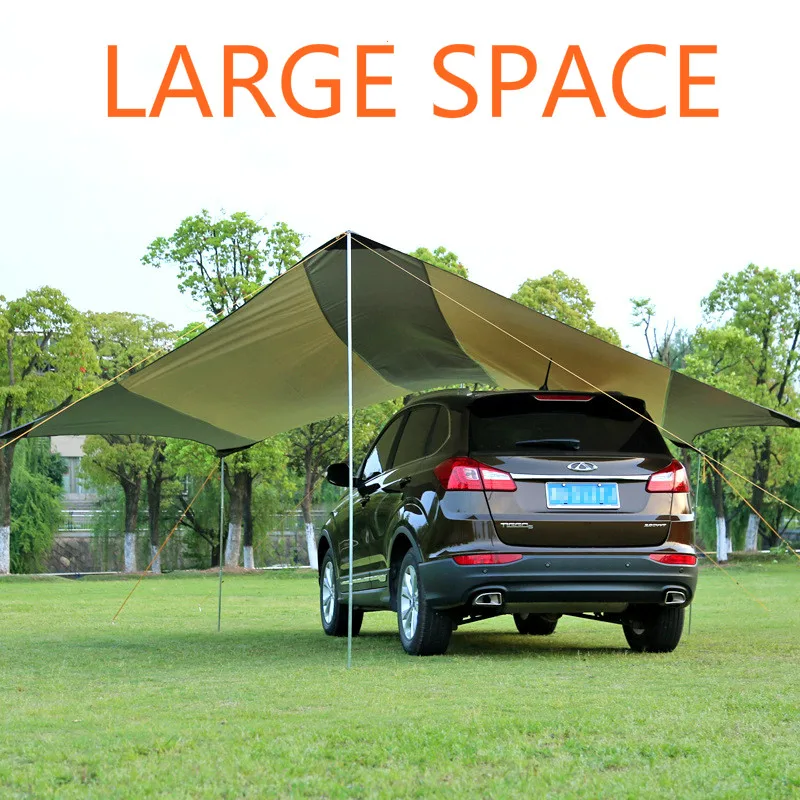 Hexagon Sun Shelter with Poles UV 40+ Beach Tent Shade Tarp Pergola Camping Sunshade Gazebo Waterproof Awning Canopy