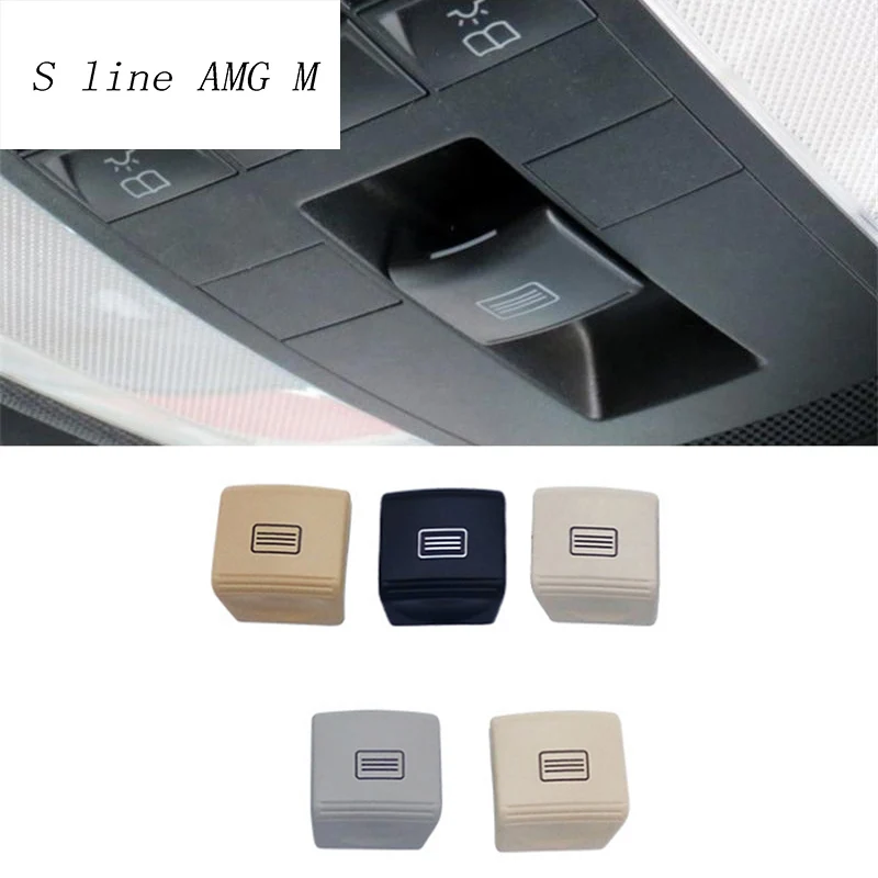 Car Styling Reading lamp light Window Switch Button Covers Sticker for Mercedes Benz C Class W204 W212 interior Auto accessories