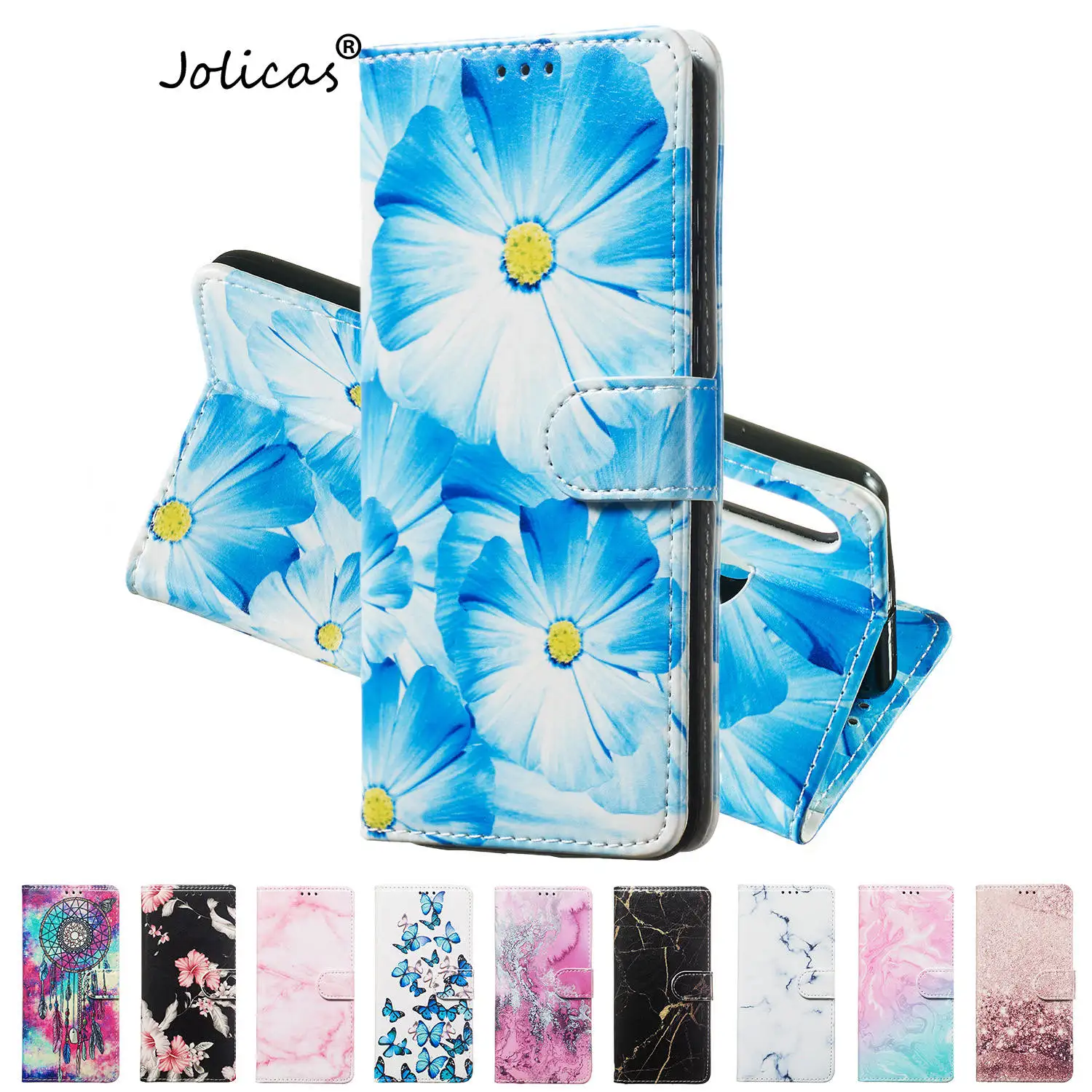 S10 Pattern Cases For carcaso Samsung S10 Pretty Carcaso PU Leather Flip Phone Bag sFor Case Samsung Galaxy para S10 Cover