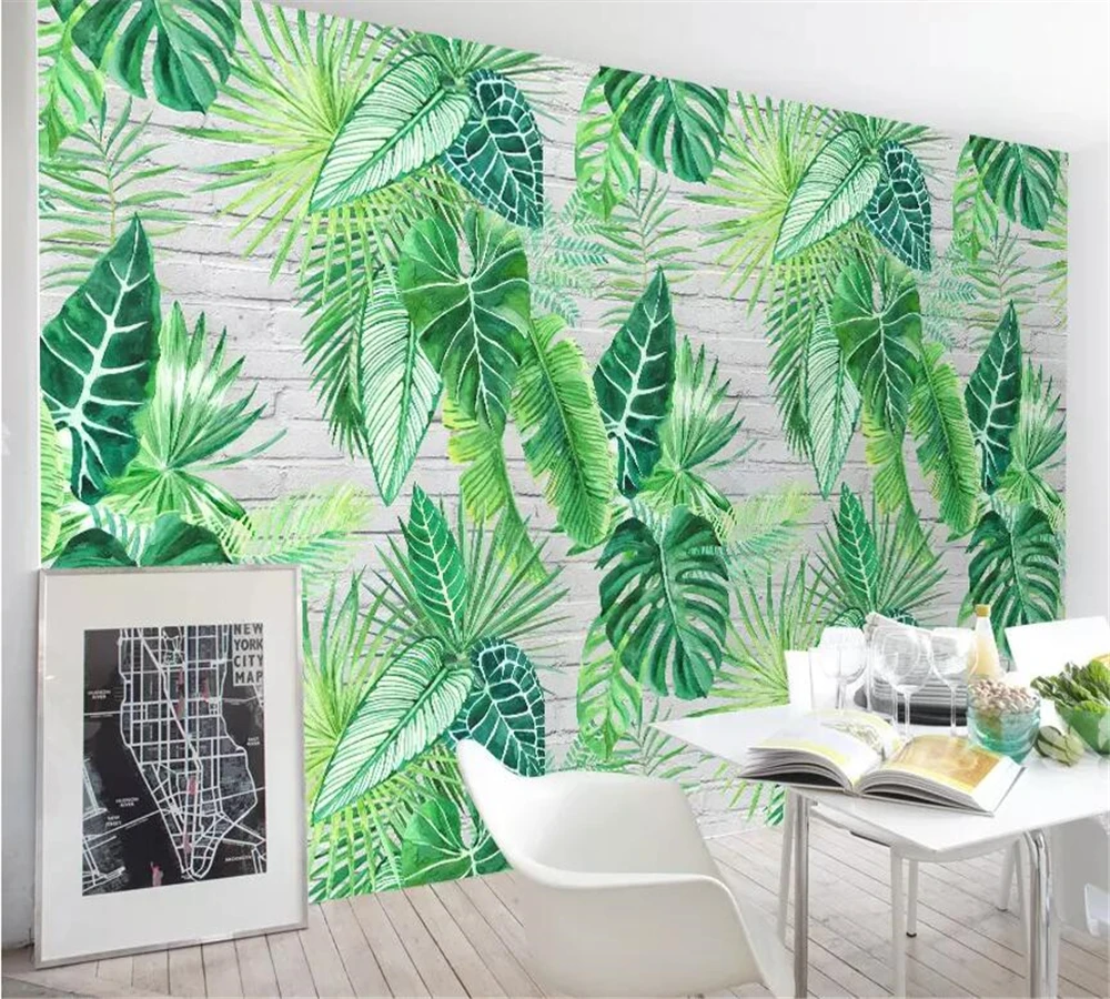 beibehang Custom Wallpapers 3d Stereo Photo Mural Scandinavian Tropical Botanic Turtle Leaf Background Wall 3d Wallpaper murals