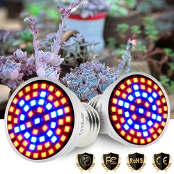 Bombilla LED de espectro completo para cultivo de plantas, lámpara Phyto para interior, GU10, jardín, flores, hidroponía, MR16, caja de tienda B22, E27, E14, 220V