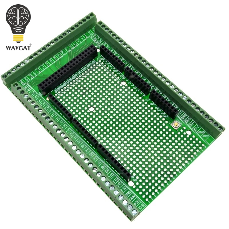 SUQ  Double-side PCB Prototype Screw Terminal Block Shield Board Kit For MEGA-2560 Mega 2560 R3 Mega2560 R3