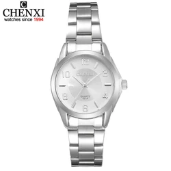 CHENXI-Reloj de acero inoxidable para mujer, cronógrafo de pulsera de cuarzo, informal, a la moda