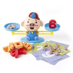 Children's Mathematics Enlightenment Piglet Early Education Balance Toy of Digital Addition and Subtraction Scale  Small Game