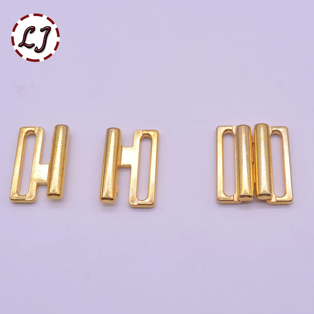 10pcs/lot 14mm/20mm Craft silver gold metal Rectangle Tape Closure Hook & Clasp Waist Extenders Sewing On Clothes Bra Clip Hooks