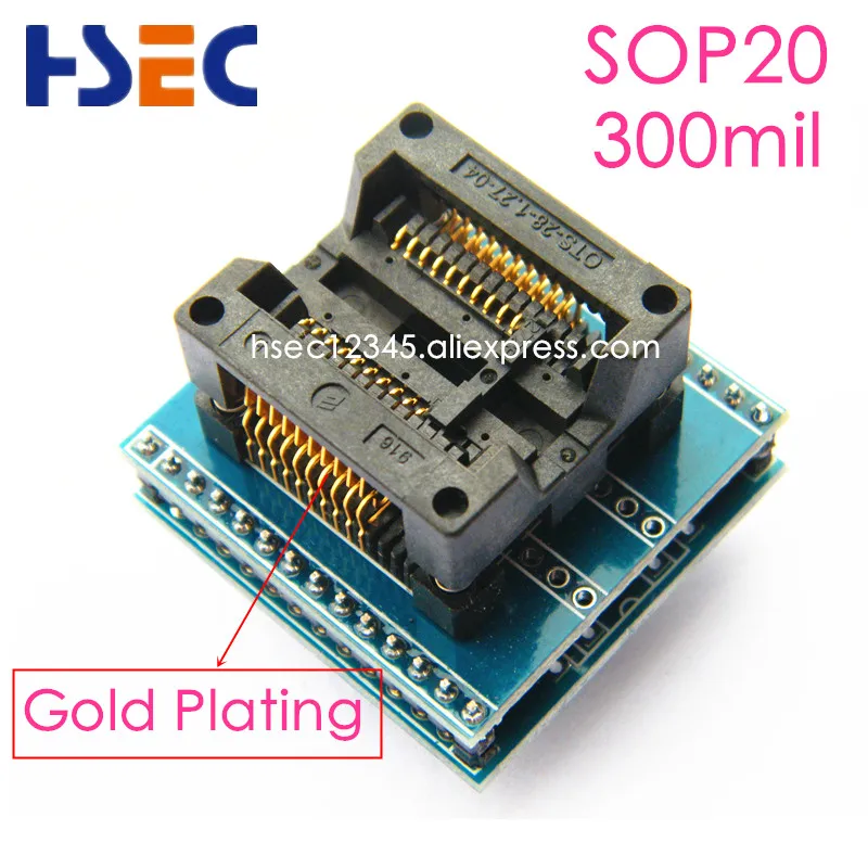 Top Quality SOP20 to DIP20 Adapter 300mil SOIC20 IC Socket Wide