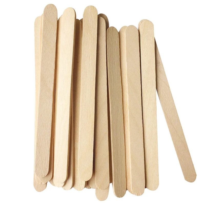 Leeseph Craft Sticks Ice Cream Sticks Wooden Popsicle Stick 11.4cm Length Treat Ice Pop For Beverage Resin Mold Handmade Tools