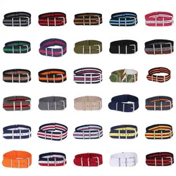 Buy2 Get 10% OFF) 24mm Wholesale bracelet Watch 24 mm Multi Color Army fabric Nylon watchbands Strap Bands Buckle belt