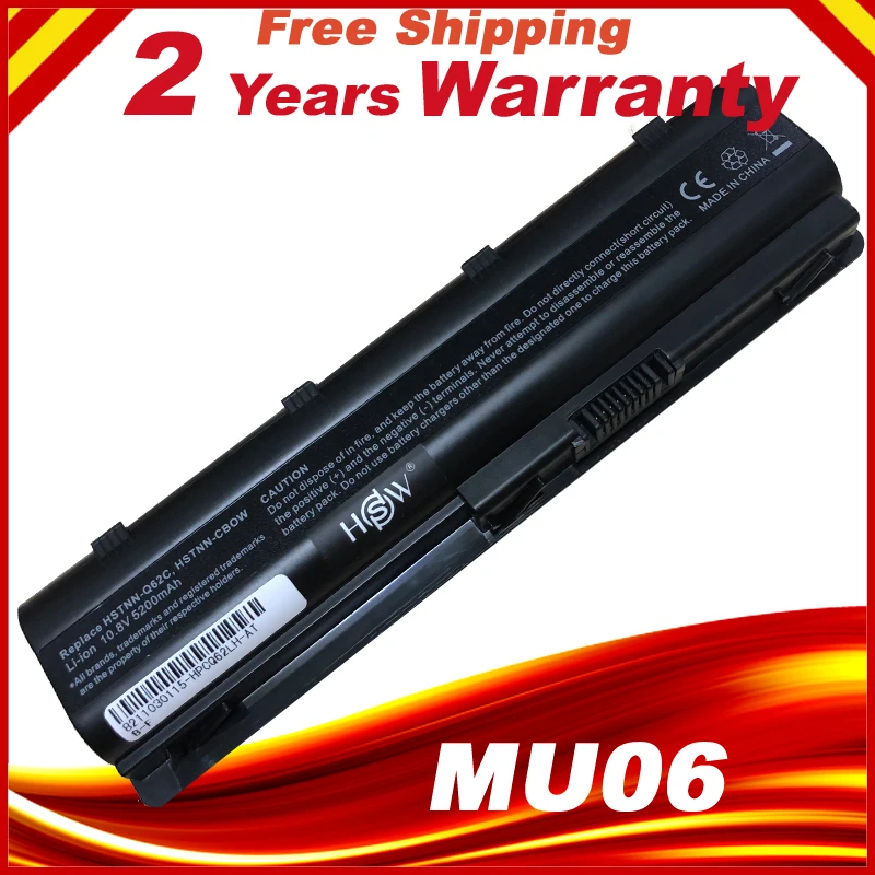 

MU06 Laptop battery for HP Notebook PC 593553-001 for Pavilion g4 G6 G7 G32 cq42 593562-001 dm4 dv6-3000 MU09 HSTNN-LB0W