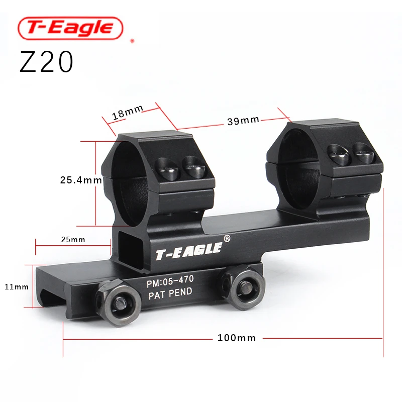 Tactical Z11 Z20 Aluminum Scope Mount Ring 25.4mm  Suit 11mm/20mm Picatinny Weaver Rail for Hunting