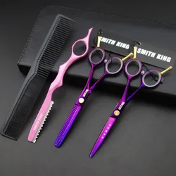 5.5 inch Professional Hair dressing scissors/Shears,Cutting/Thinning scissors/Razor/Thinningcomb hight quality-Violet
