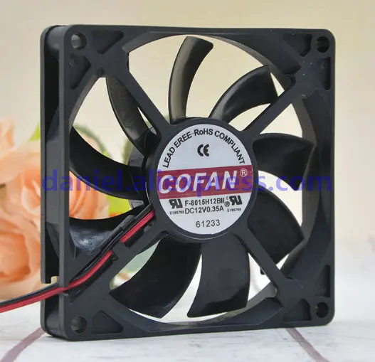 Original COFAN F-8015H12BII 12V 0.35A 8cm super-thin charger chassis large fan